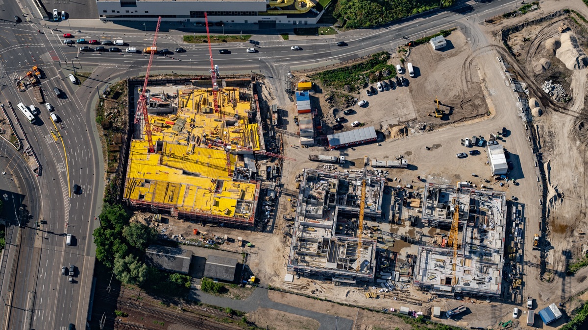 widok na plac budowy