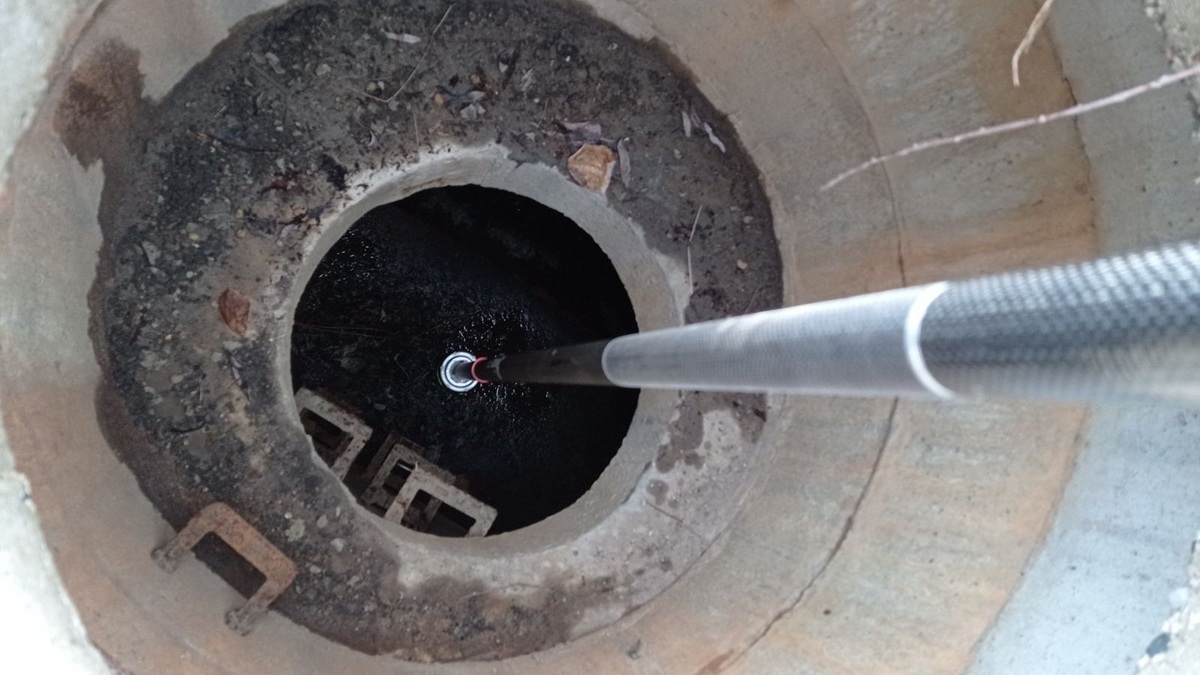 skaner laserowy w podziemnej sieci kanalizacyjnej